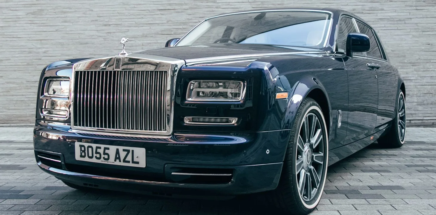 Majestic dark indigo Rolls Royce Phantom from AZ Luxe's London fleet