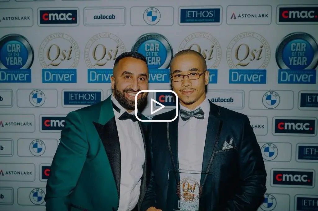 AZ Luxe CEO Abbass Zadeh with Qsi Bronze Award winner Tony Hernandez