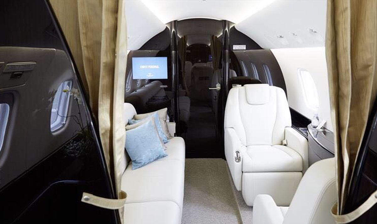 Inside View of a Private Jet Chartered through AZ Luxe London