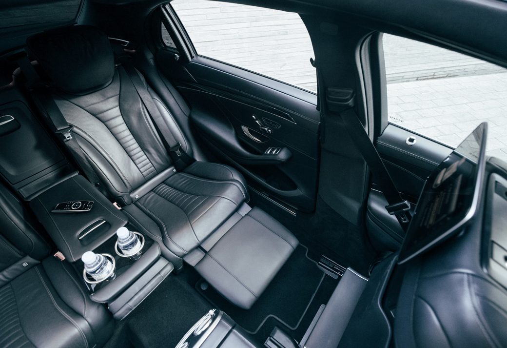 Plush Interior of Mercedes Benz S Class Chauffeur Car AZ Luxe London