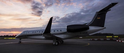 Private jet chartered by AZ Luxe for customer transfer from Heathrow to Manchester