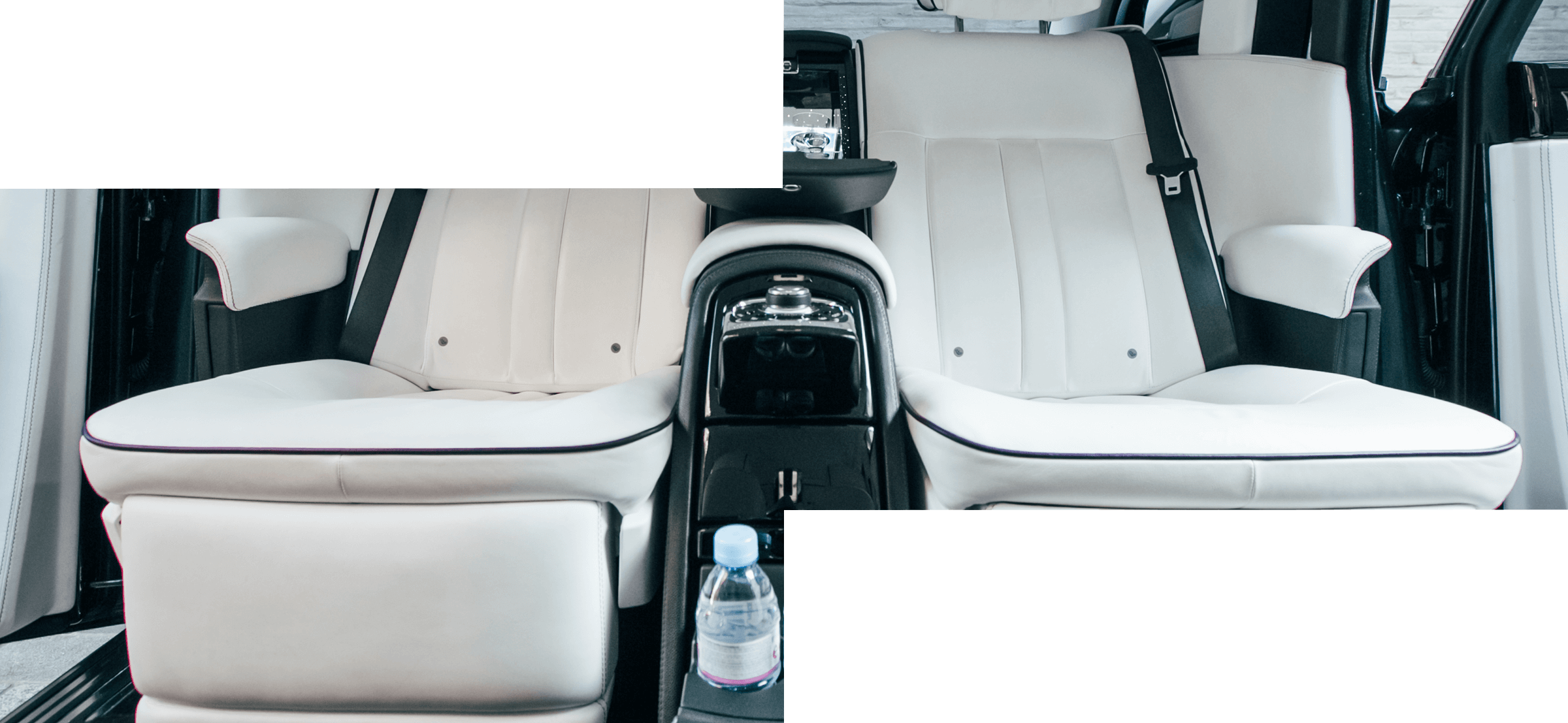 Rear passenger cabin of AZ Luxe’s Rolls-Royce Phantom 8 Series II Extended Wheelbase
